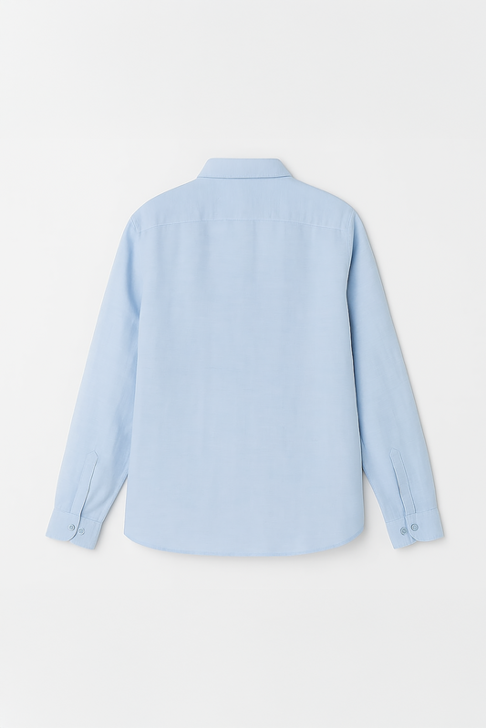 "Sky Blue" Plain Linen Shirt