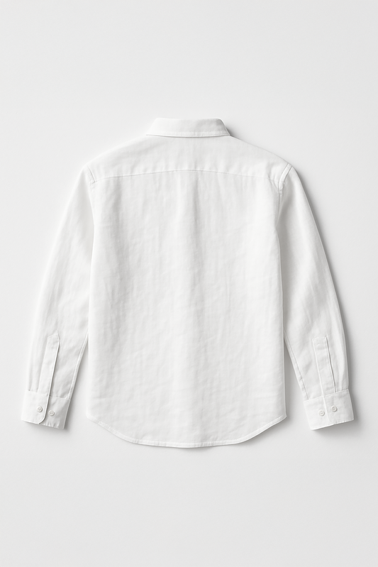 White Plain Linen Shirt