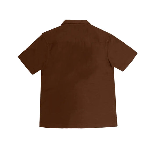 'Hazel Brown' Linen Shirt Version Originale