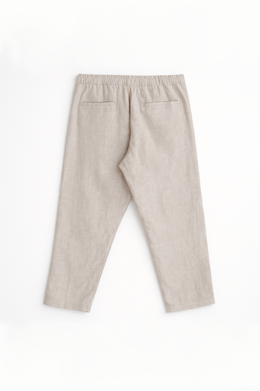 'Biscotte Beige' Linen Pants