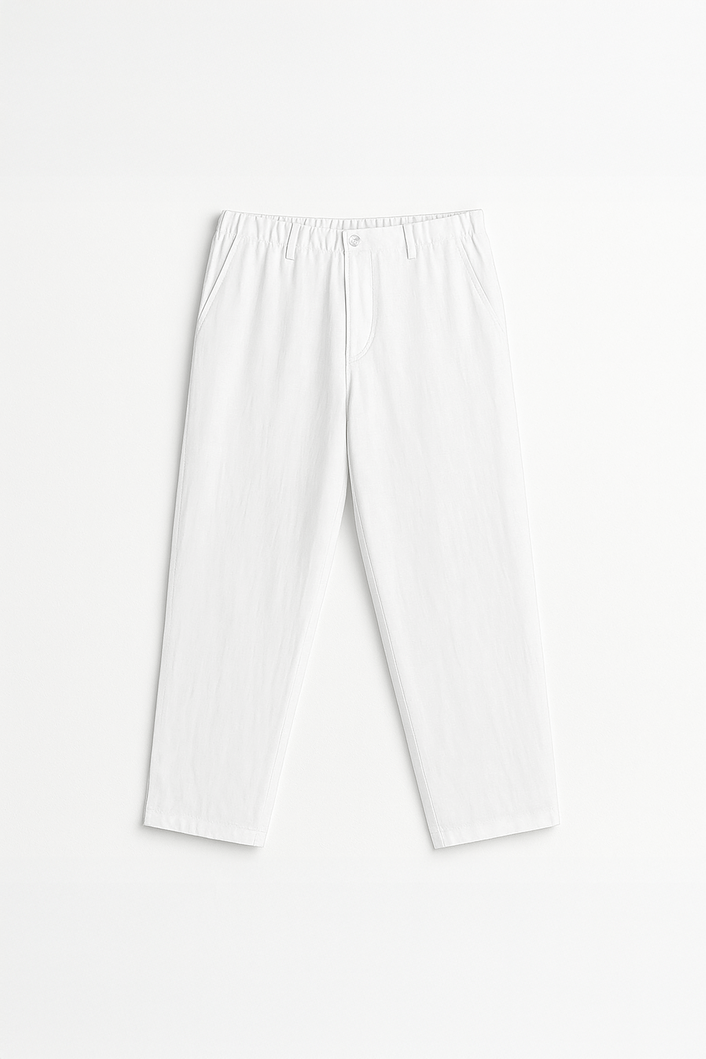 'Pearl White' Linen Pants