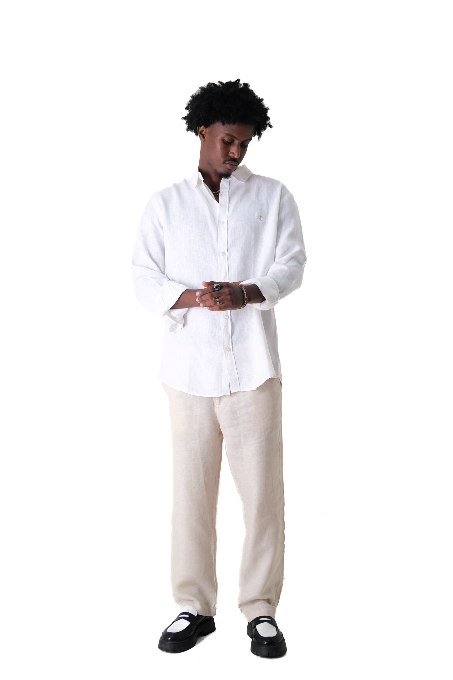 'Biscotte Beige' Linen Pants