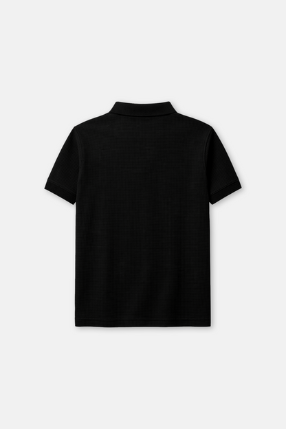 "Noir" Waffle Polo