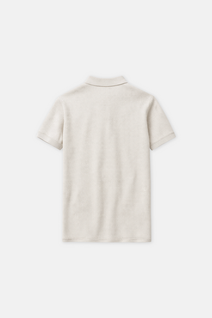 "Sand" Waffle Polo