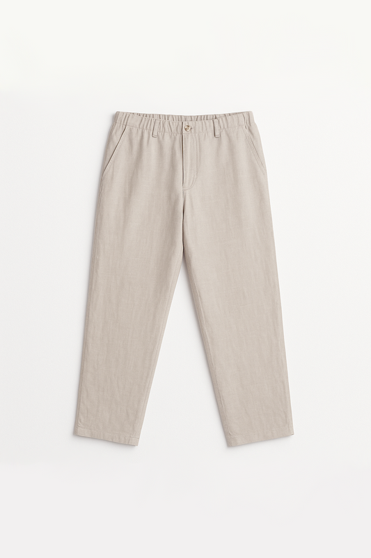 'Biscotte Beige' Linen Pants