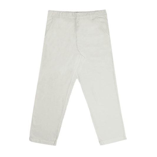 'Pearl White' Linen Pants