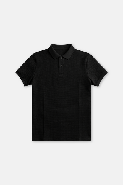 "Noir" Waffle Polo